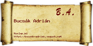 Bucsák Adrián névjegykártya